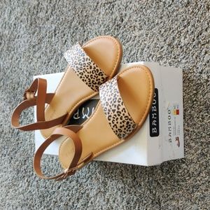 Cheetah ankle strap sandals